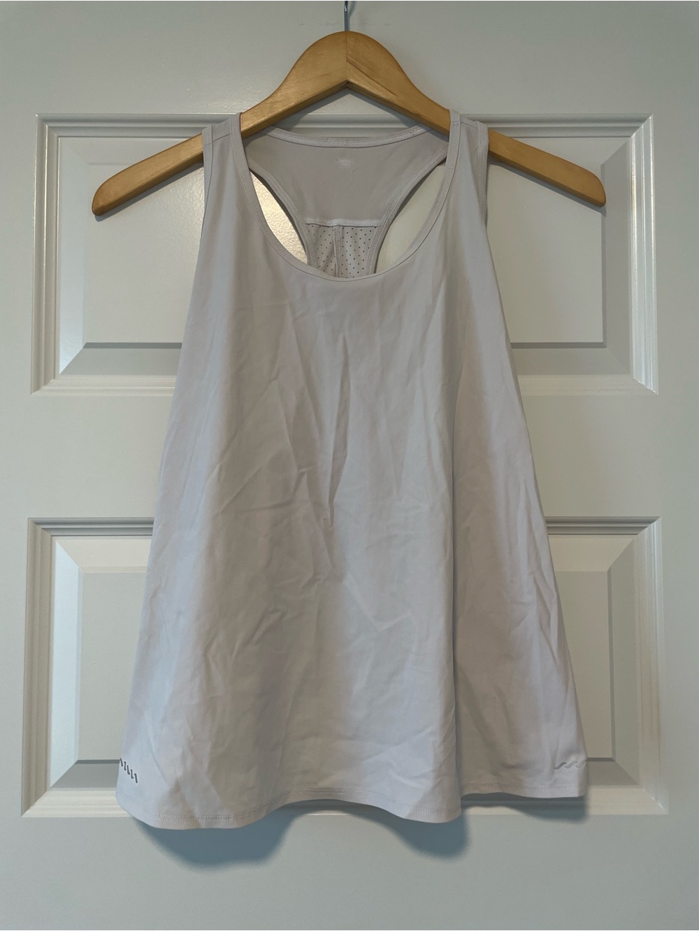 Fabletic’s Women's White Open Back Racerback Active Tank Top